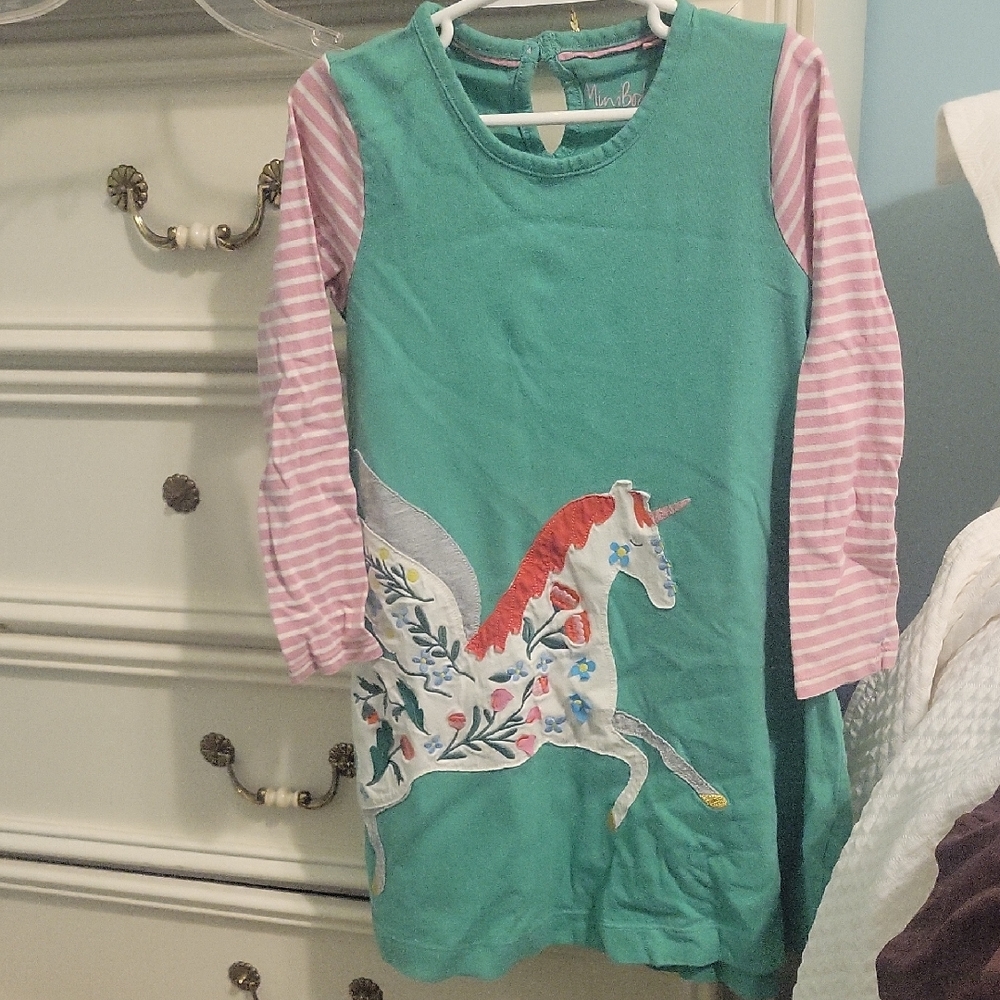 Mini Boden Unicorn Dress - 6-7years